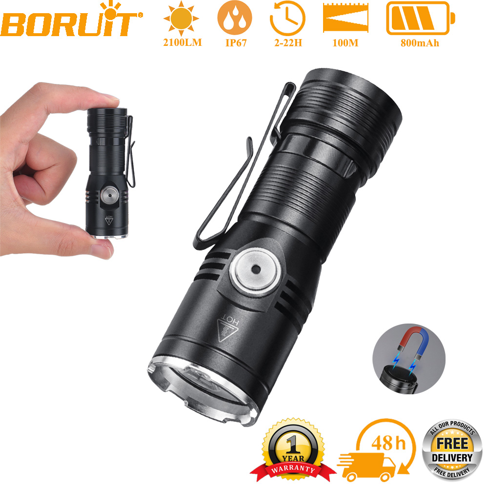 Outdoor Lighting Ideas - BORUiT ET15 EDC Flashlight Ultra Bright