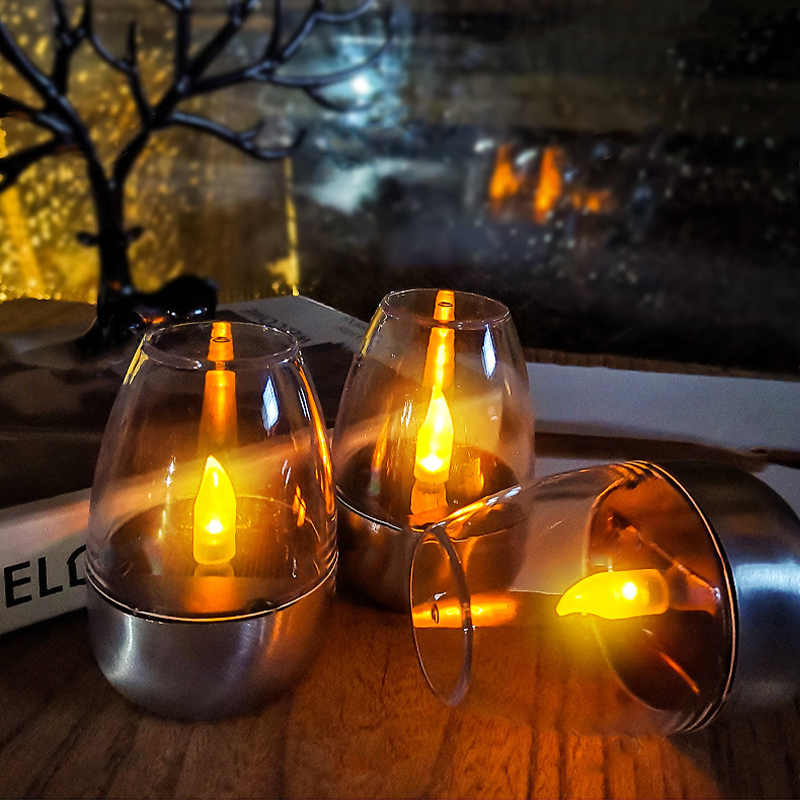 Outdoor Lighting Ideas For Party - Solar Powered Flameless Candles Outdoor Waterproof