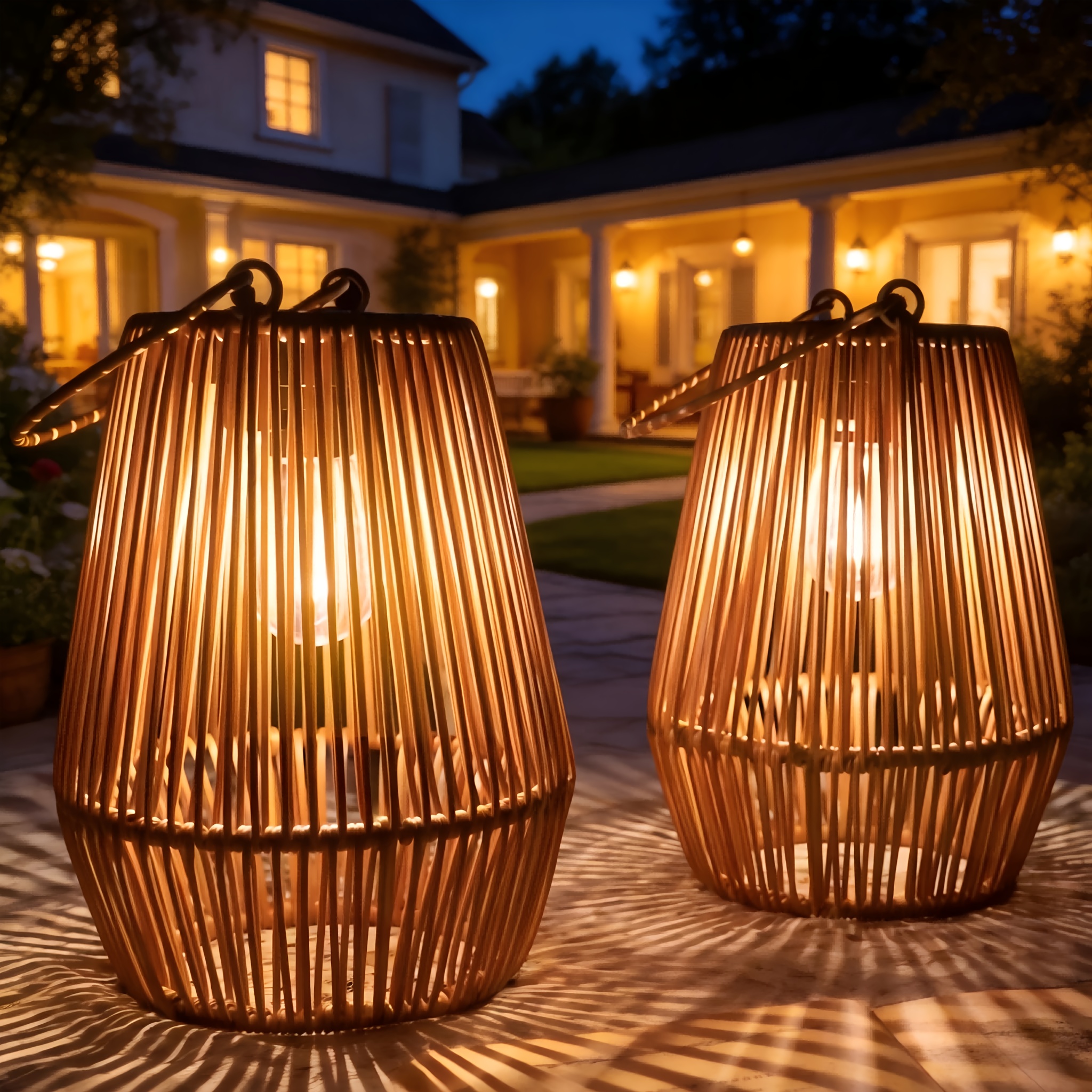 Solar Lantern Hanging - 2CPS, Solar Lanterns, Outdoor Hanging Handmade