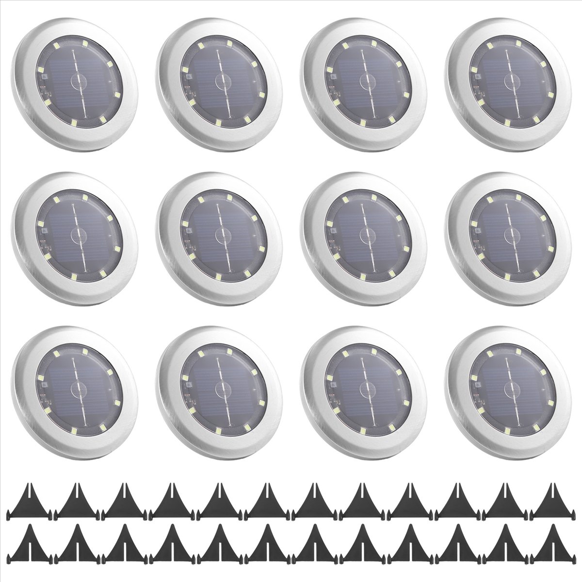 Bollard Light Garden - *A14E 12 Pack Solar Lights Outdoor