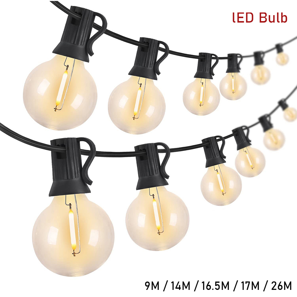 Outdoor Lighting Ideas For Party - 7/26M Festoon LED Globe String Fairy