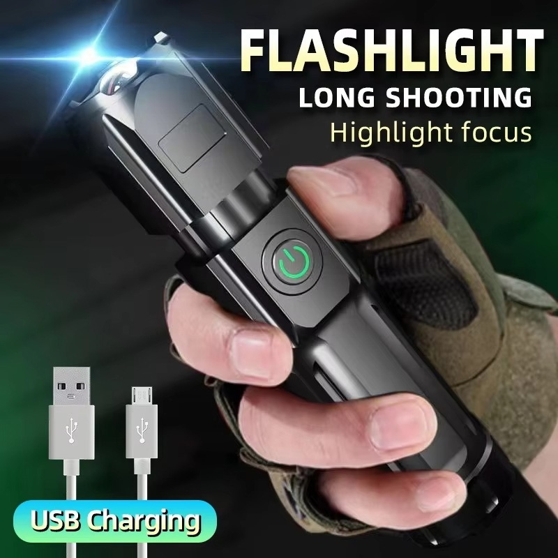 Outdoor Lighting Ideas For Party - Multi-functional USB Light Flashlight USB Rechargeable