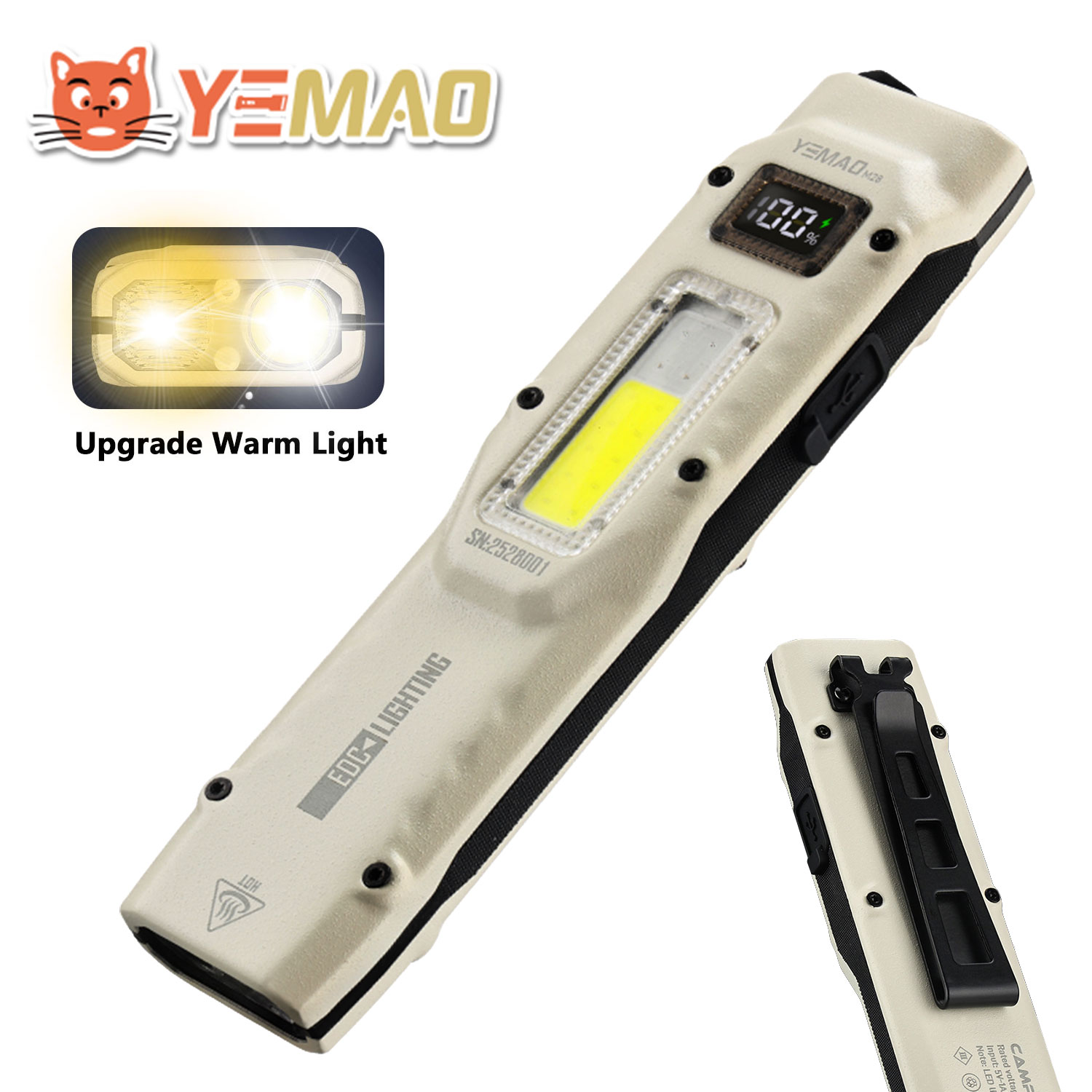 Outdoor Lighting Ideas - YEMAO M28 Super Bright EDC Flashight