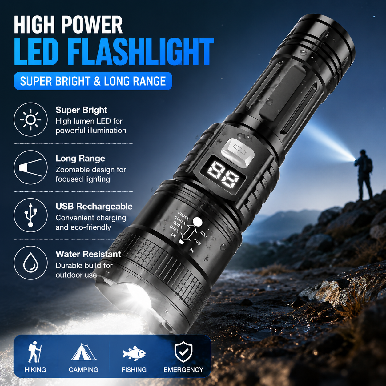 Outdoor Lighting Ideas - P50 High Brightness Flashlight LED Bead