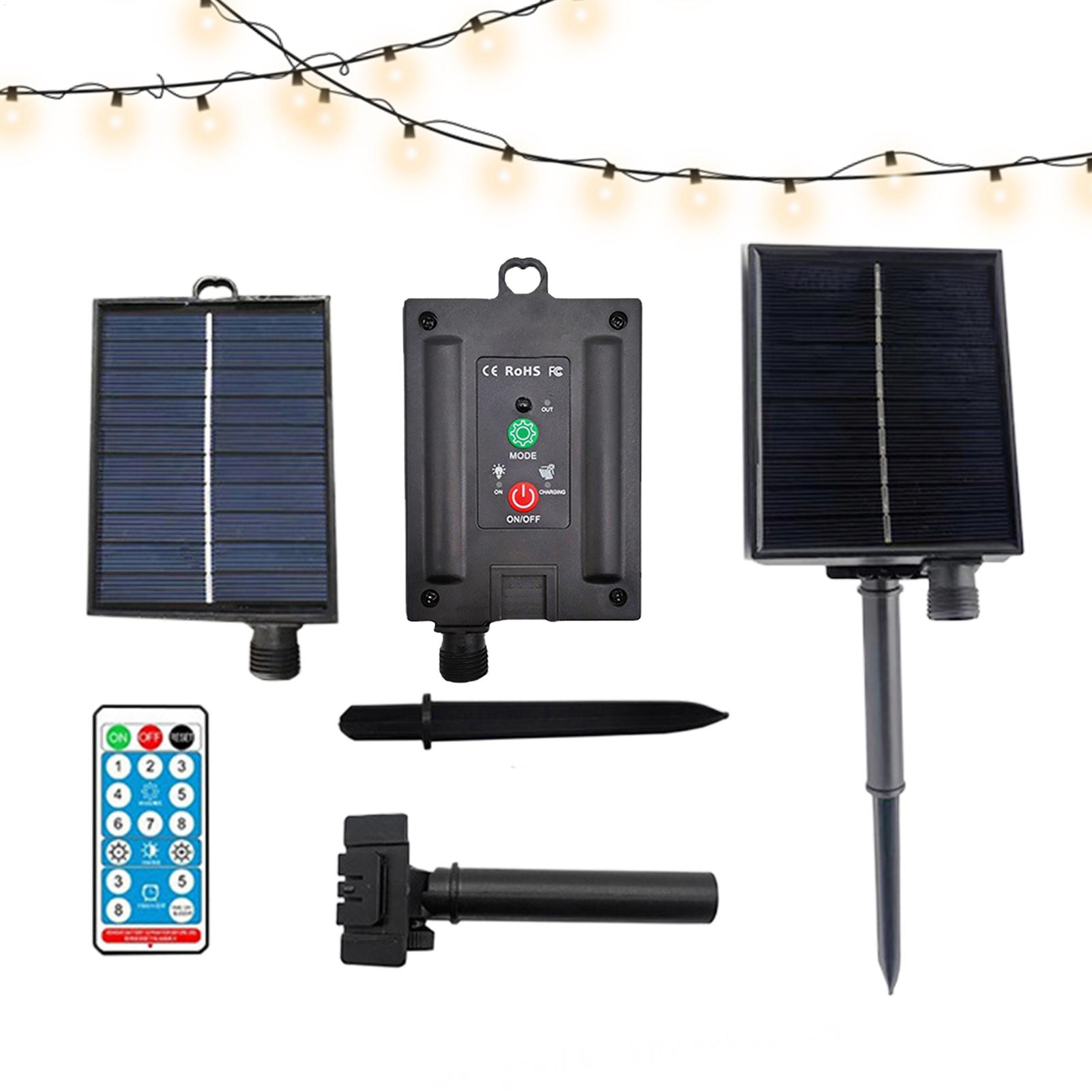 Bollard Light Garden - Portable Solar Panel 31V Waterproof Remote