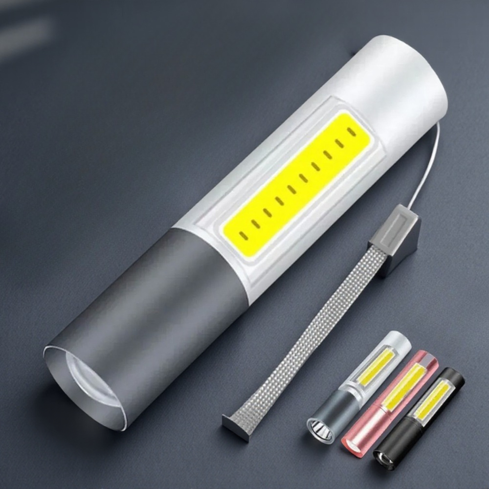 Outdoor Lighting Ideas For Party - Mini LED Flashlight Zoomable USB Rechargeable