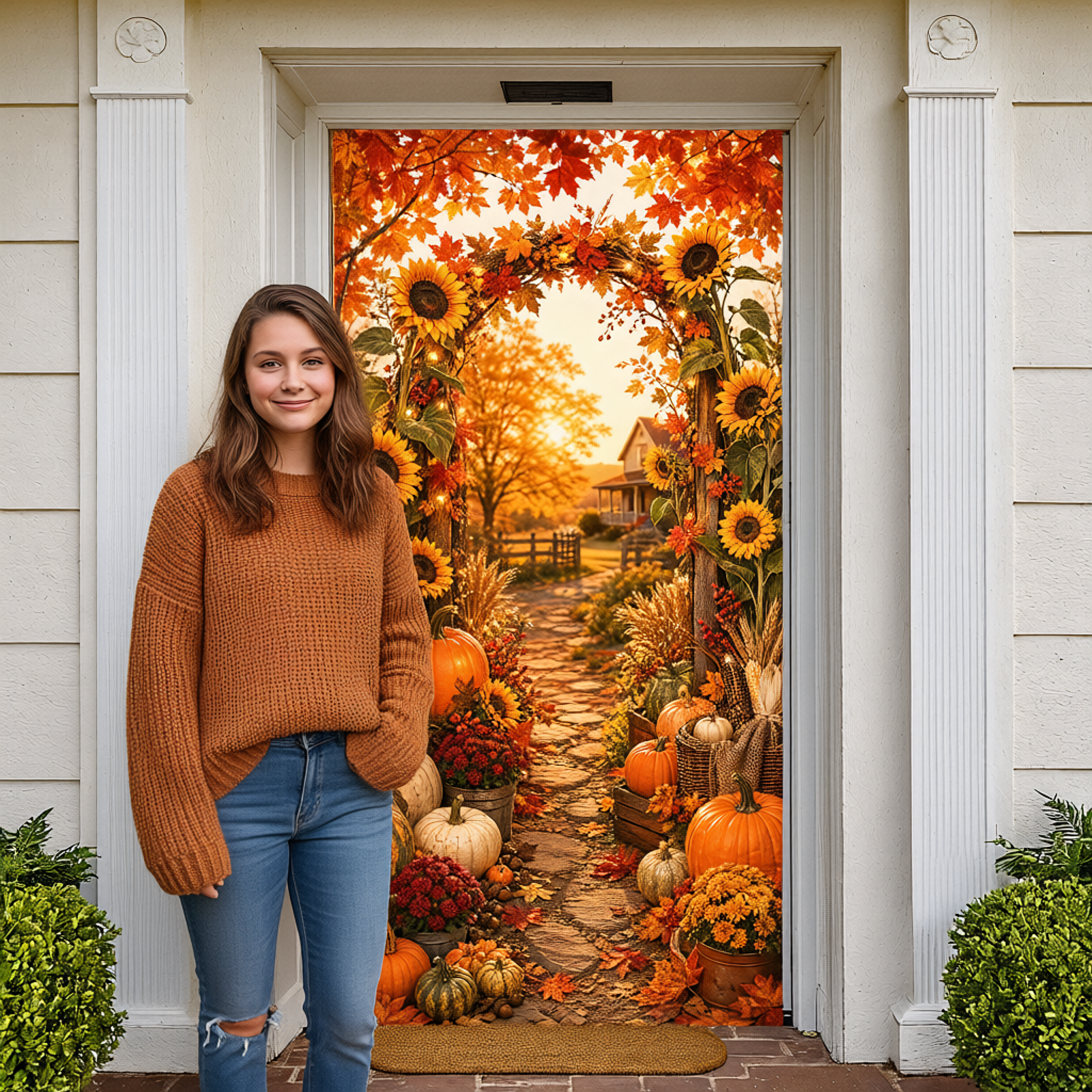 Outdoor Lighting Accent - Thanksgiving Backdrop LED Light Accent Fall