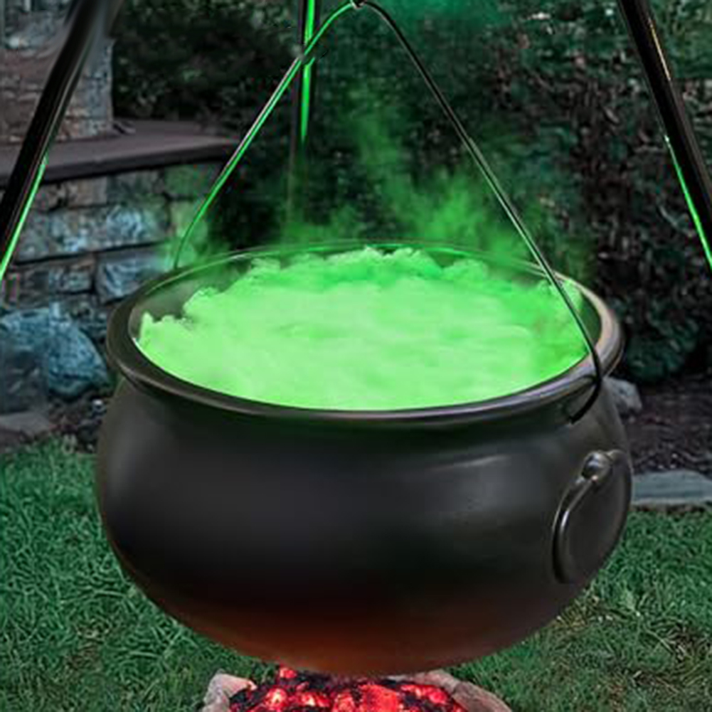Outdoor Lighting Accent - Halloween Witches Cauldron on Tripod with