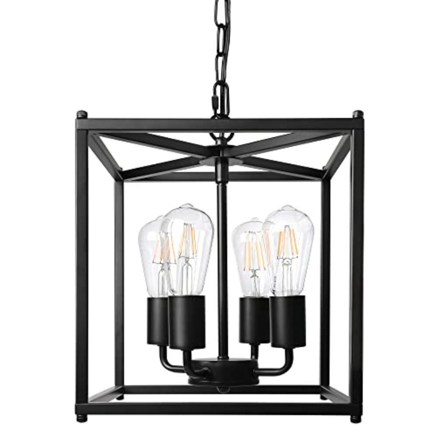 4-Light Black Farmhouse Chande - Solar Lantern Hanging avis et prix