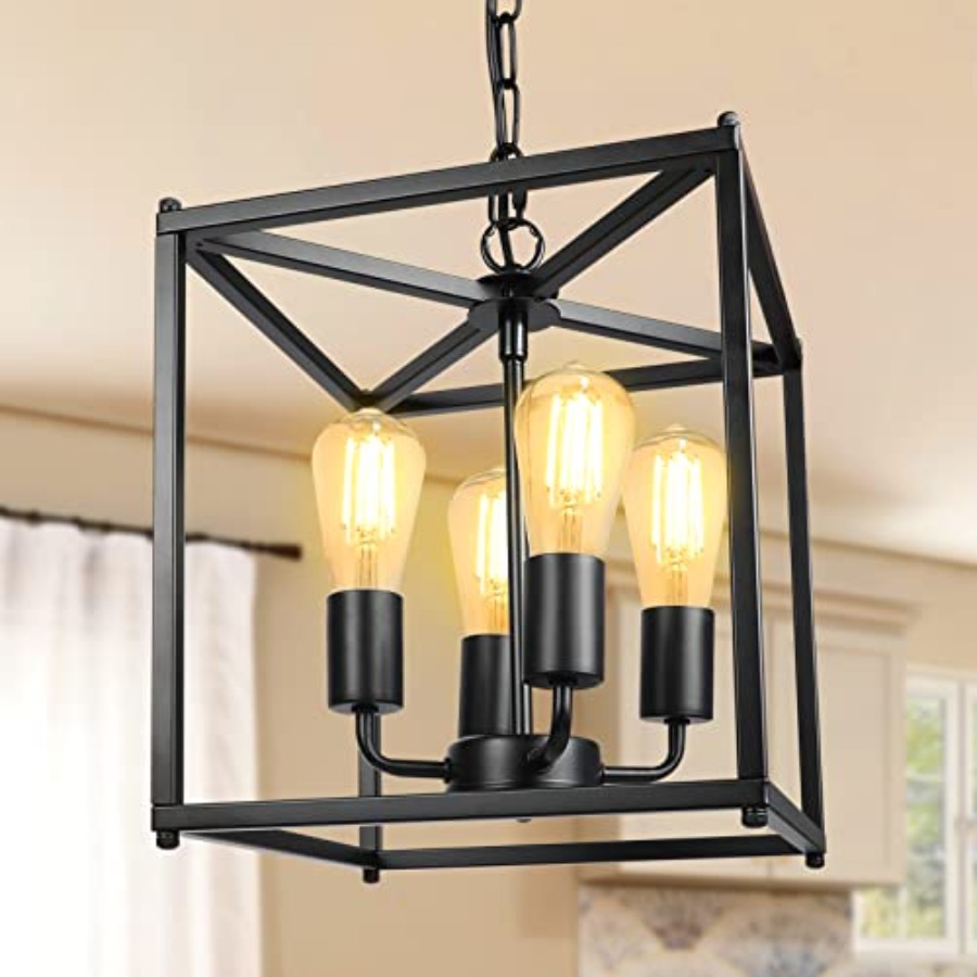 4-Light Black Farmhouse Chande - Solar Lantern Hanging avis et prix