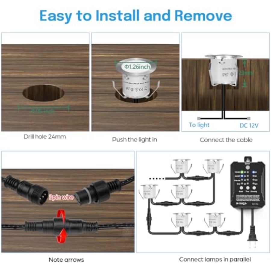 RGB Deck Lights Kit with Low V - Outdoor Lighting Kits Low Voltage avis et prix