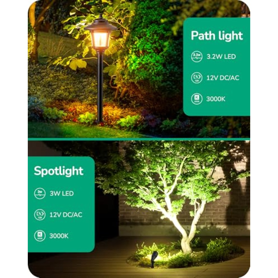 8 Pack Low Voltage Landscape L - Outdoor Lighting Kits Low Voltage avis et prix