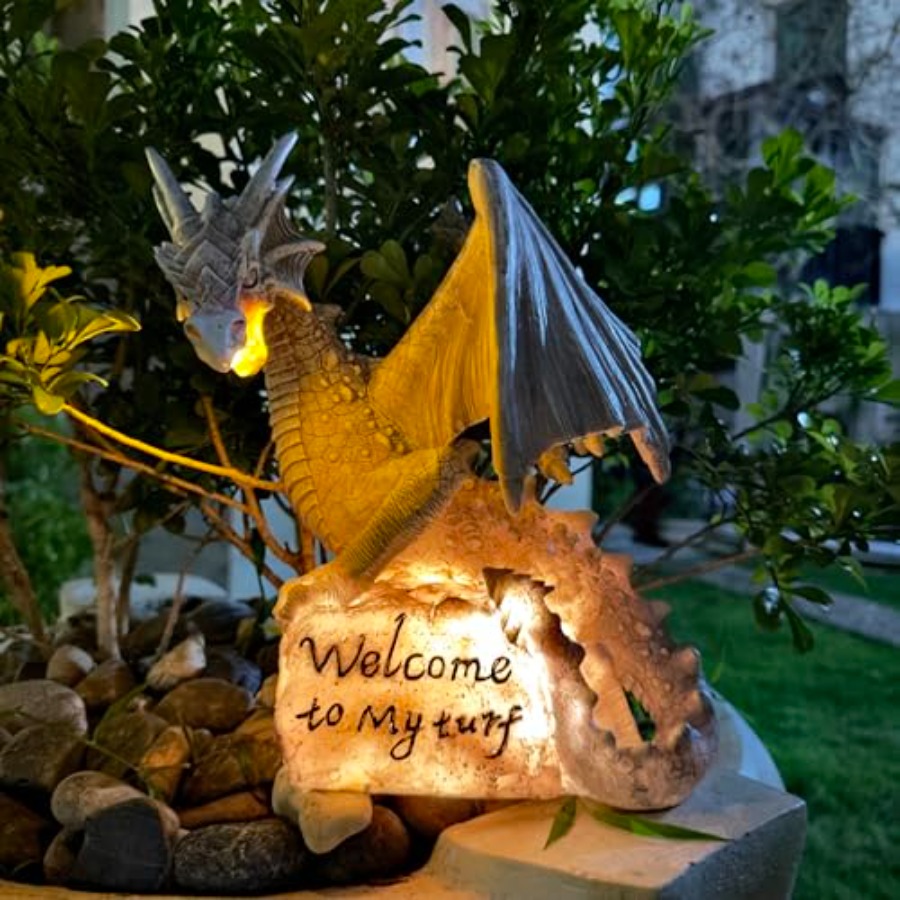 Garden Large Dragon Statue Sol - Bollard Light Garden avis et prix