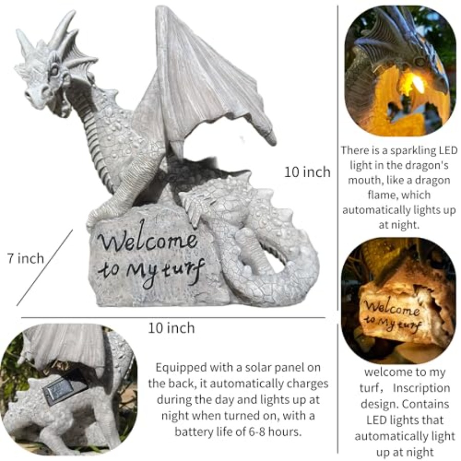 Garden Large Dragon Statue Sol - Bollard Light Garden avis et prix
