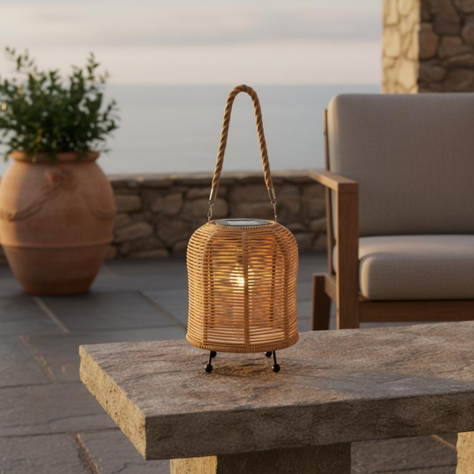 Handwoven Solar Lantern Braide - Solar Lantern Hanging avis et prix