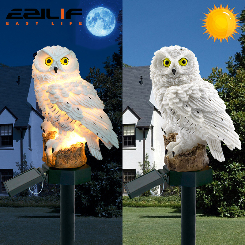 Solar light owl animal sculptu - Bollard Light Garden avis et prix