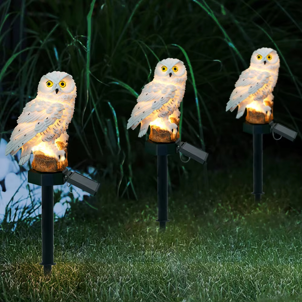 Solar light owl animal sculptu - Bollard Light Garden avis et prix