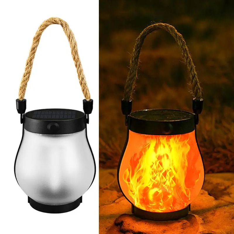 Solar Flame Lamp USB Rechargea - Solar Lantern Hanging avis et prix