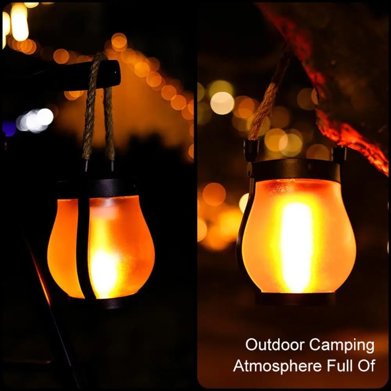 Solar Flame Lamp USB Rechargea - Solar Lantern Hanging avis et prix