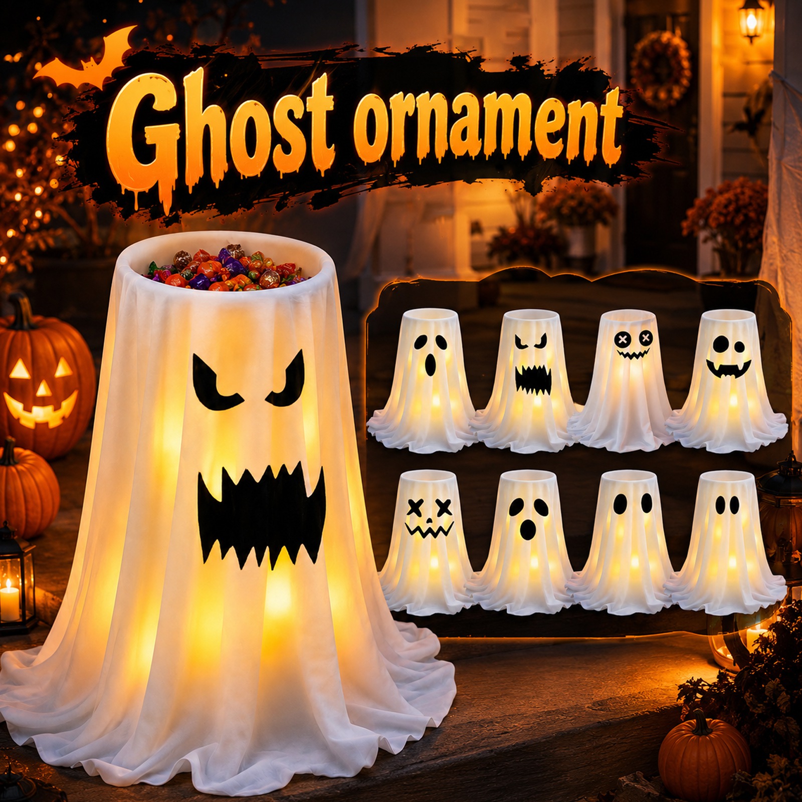 Ghost Candy Holder Light Up Sp - Outdoor Lighting Accent avis et prix
