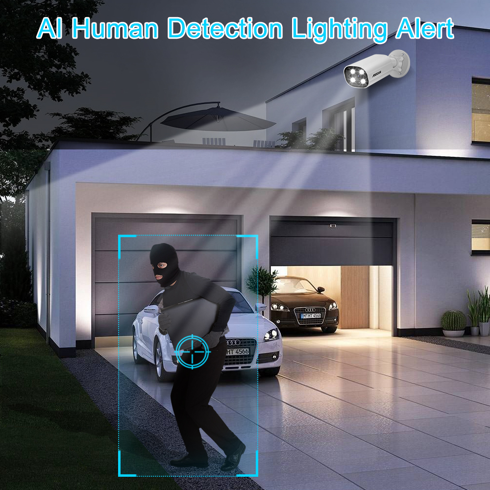 ASECAM 8MP POE IP Camera 4K 15 - Outdoor Lighting Mains Powered avis et prix
