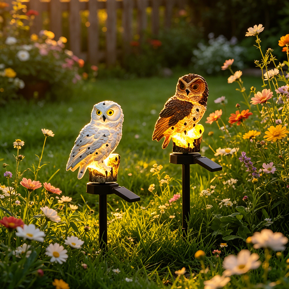 Owl Solar Light, Resin Owl Gro - Outdoor Lighting Ideas avis et prix
