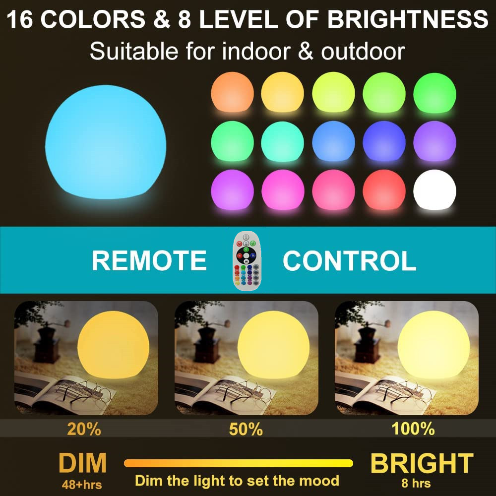 Rechargeable LED Glowing Ball  - Bollard Light Garden avis et prix