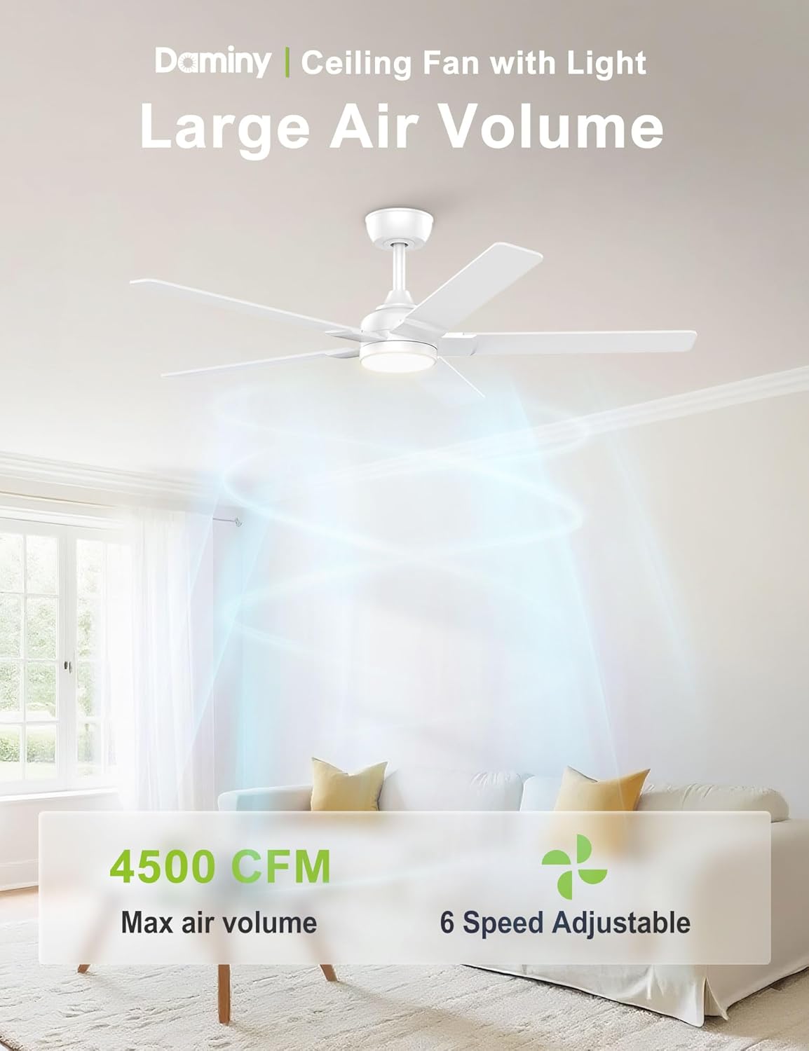 52-Inch White Low Profile Ceil - Outdoor Lighting Options avis et prix