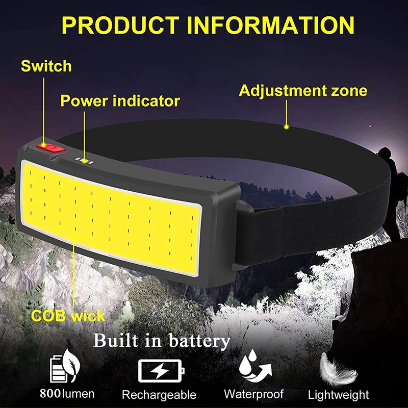 Powerful COB LED Headlamp 4 Li - Outdoor Lighting Diy avis et prix