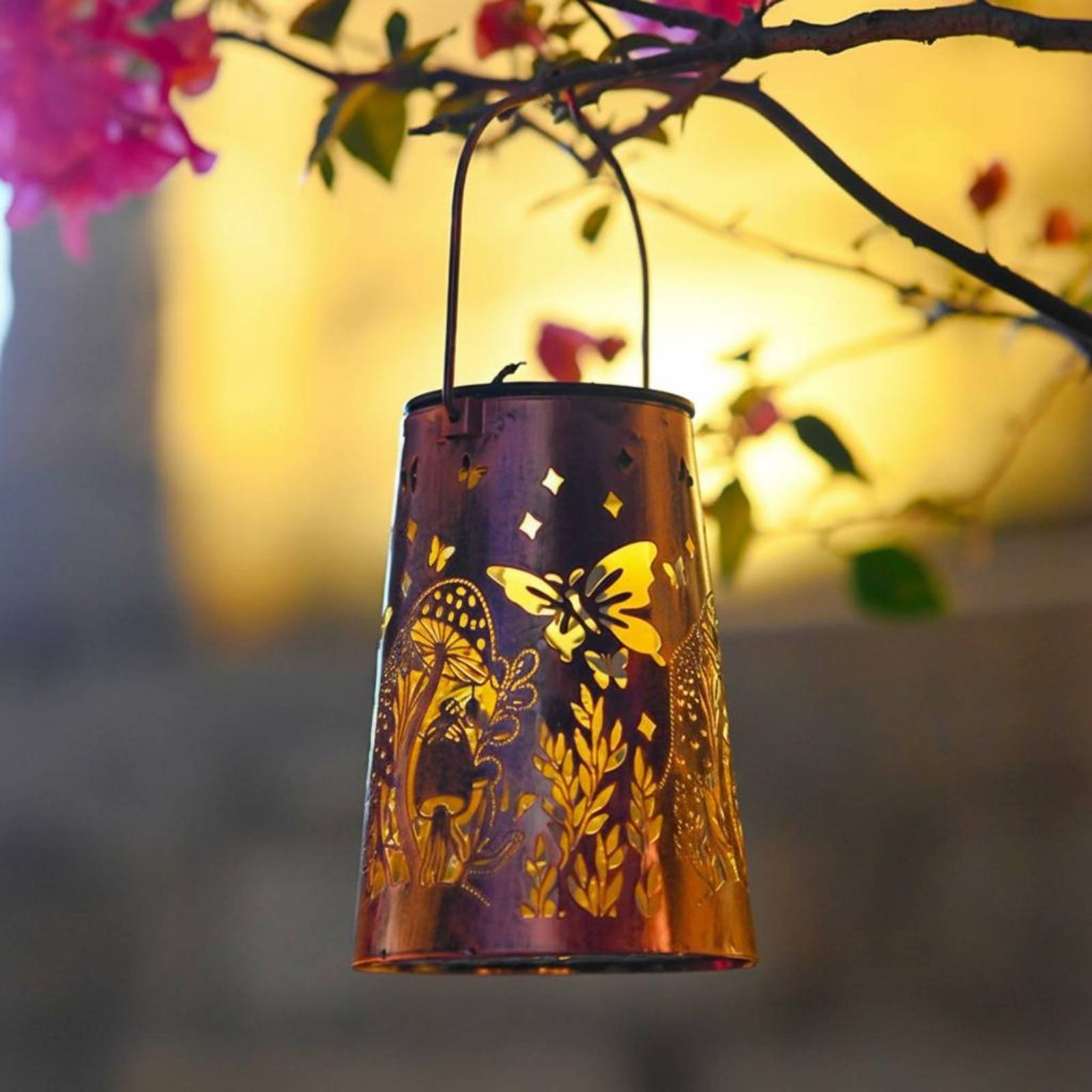 Floral Garden Lantern Pattern  - Solar Lantern Hanging avis et prix