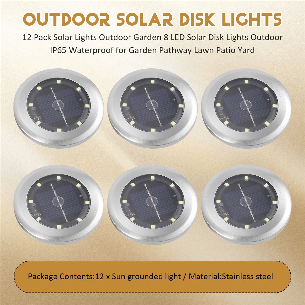 *A14E 12 Pack Solar Lights Out - Bollard Light Garden avis et prix