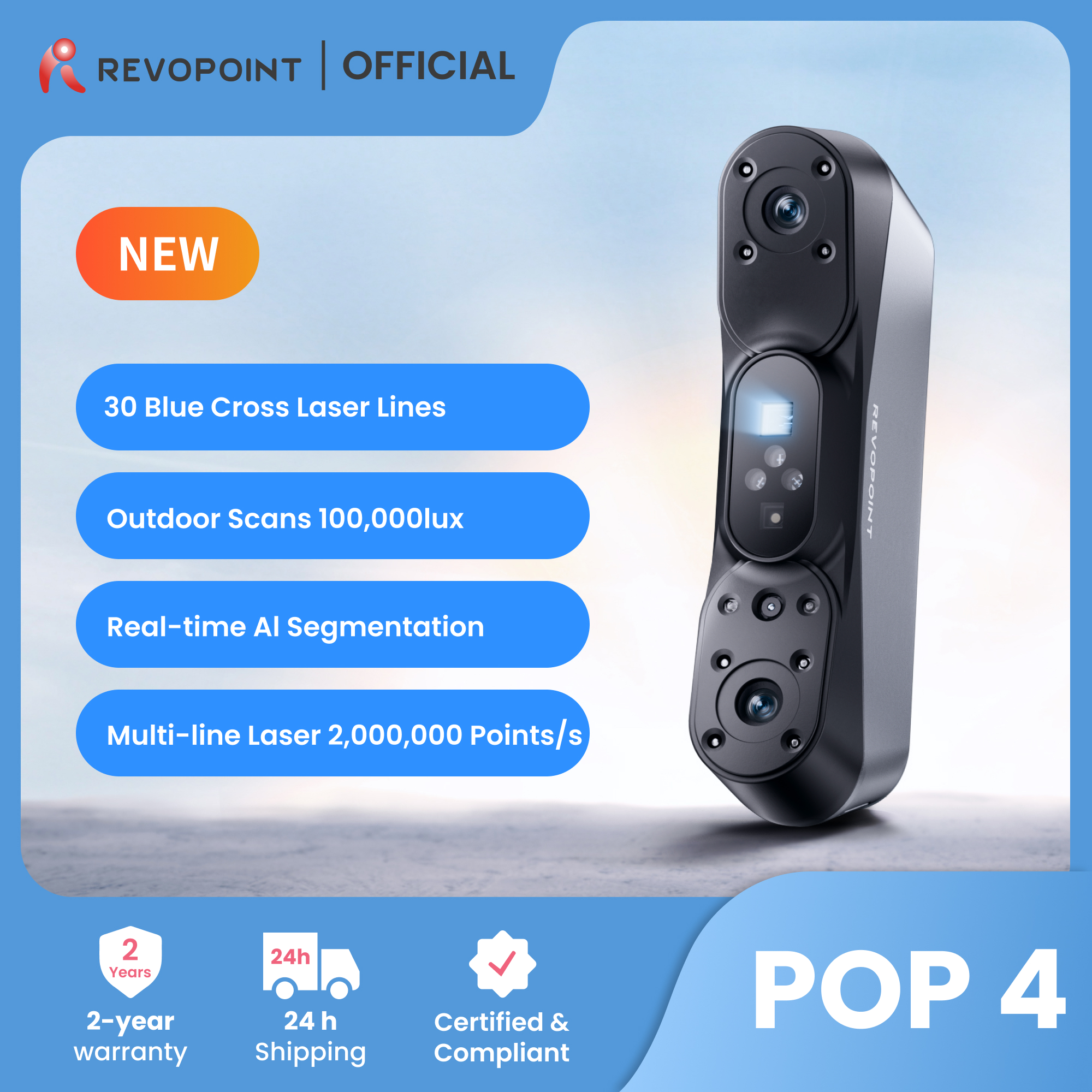 Revopoint POP 4 3D Scanner For - Outdoor Lighting Lux avis et prix