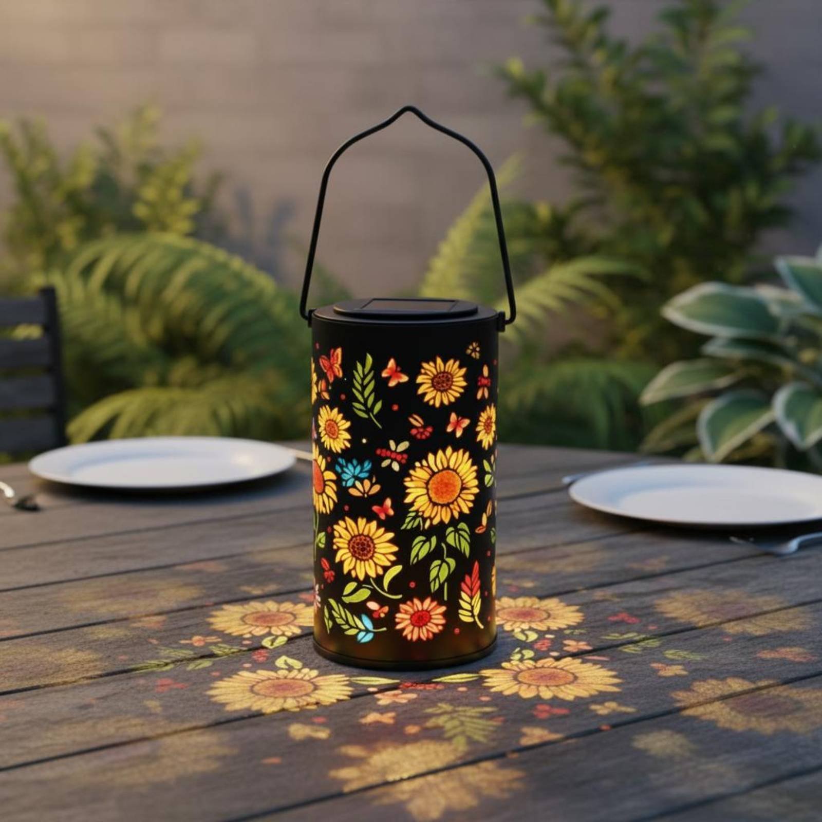 Colorful Sunburst Solar Lanter - Solar Lantern Hanging avis et prix