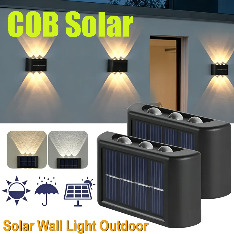 COB Solar Wall Lamp Outdoor Wa - Bollard Light Garden avis et prix