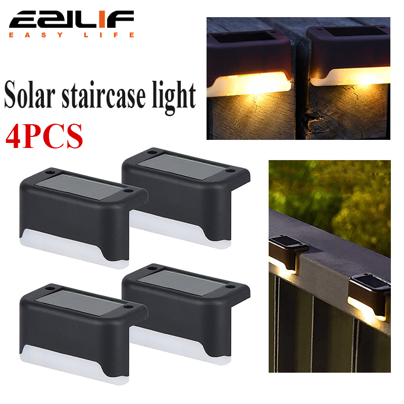 4PCS Solar Deck Light Outdoor  - Bollard Light Garden avis et prix