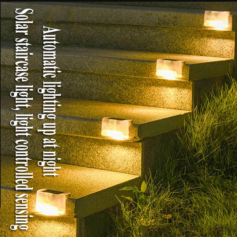 4PCS Solar Deck Light Outdoor  - Bollard Light Garden avis et prix