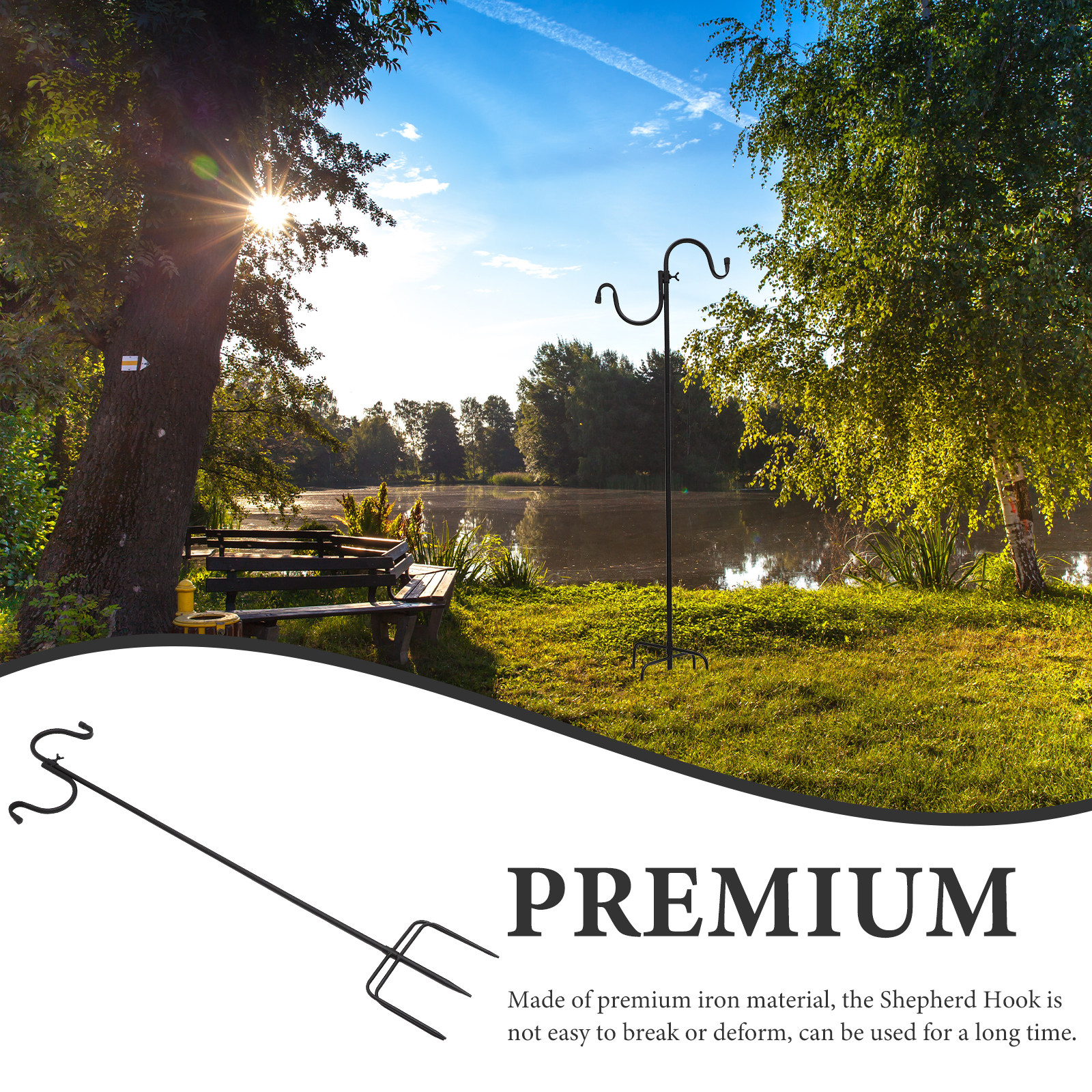 Outdoor Garden Shepherd Hook M - Solar Lantern Hanging avis et prix