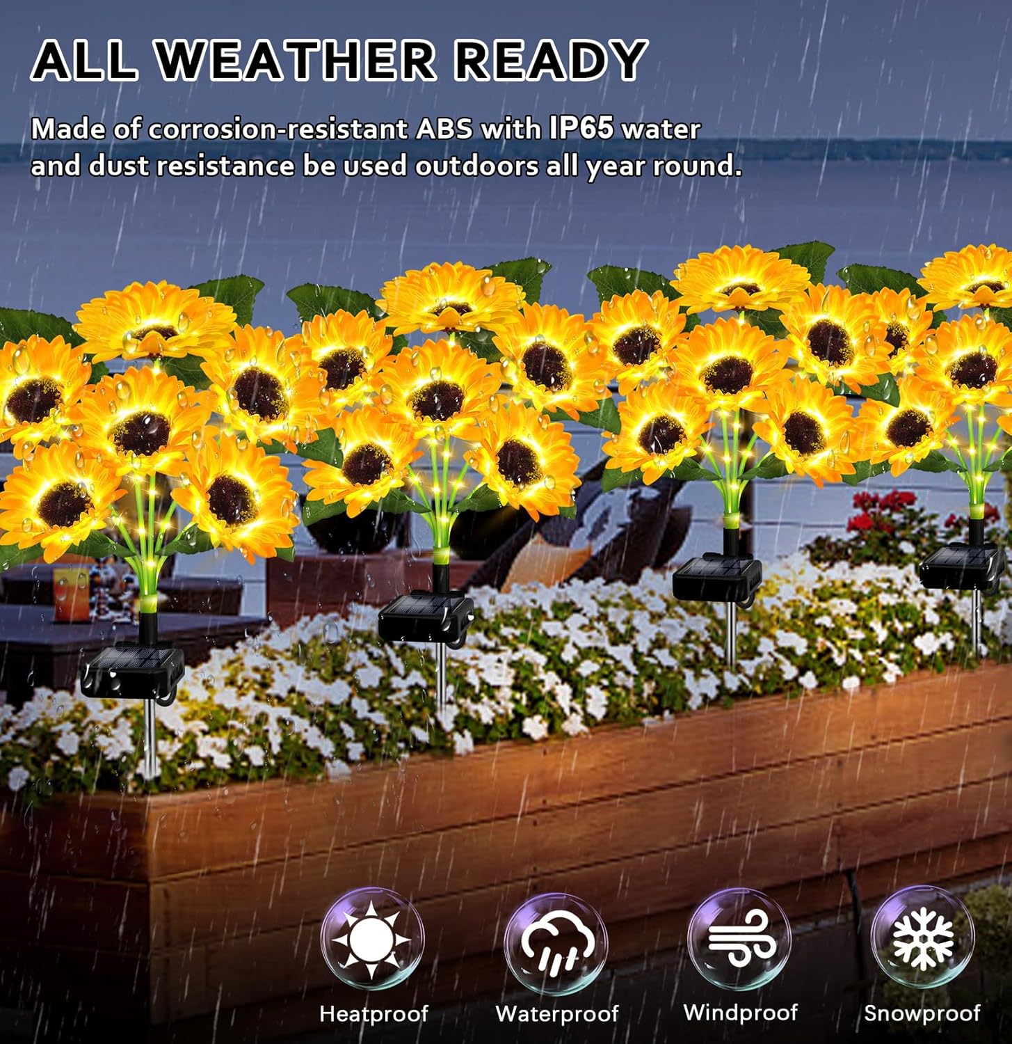 Solar Sunflower Lights with Lu - Bollard Light Garden avis et prix