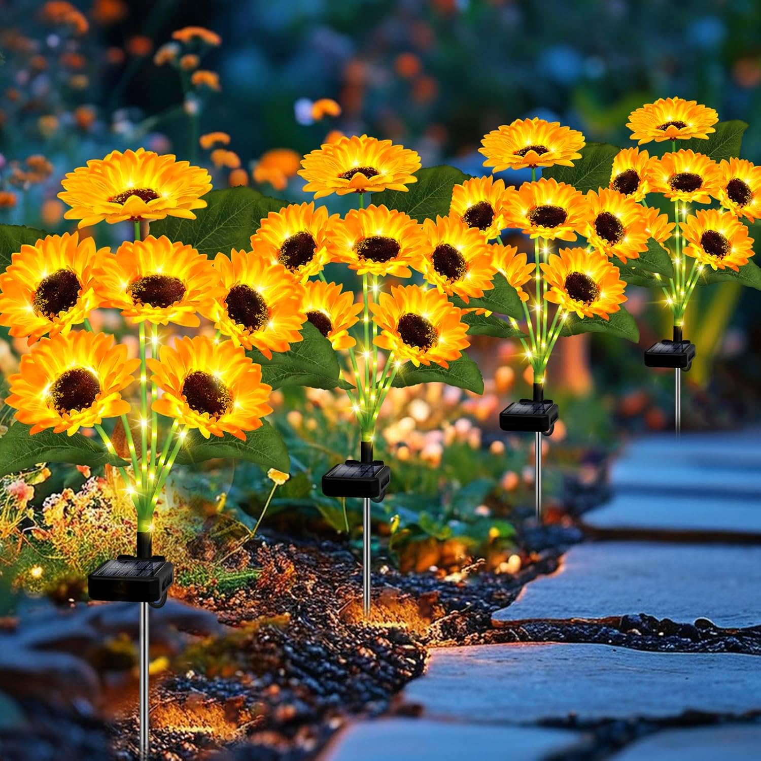 Solar Sunflower Lights with Lu - Bollard Light Garden avis et prix