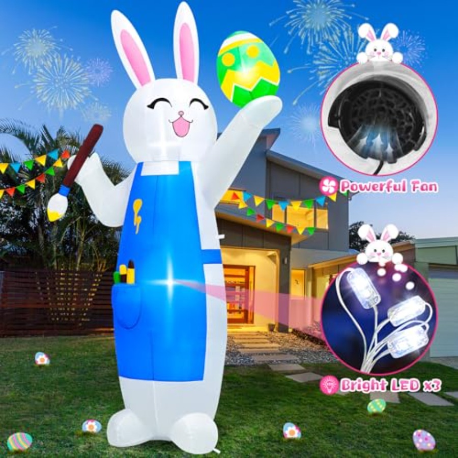 Outdoor Easter inflatable bunn - Outdoor Lighting Accent avis et prix