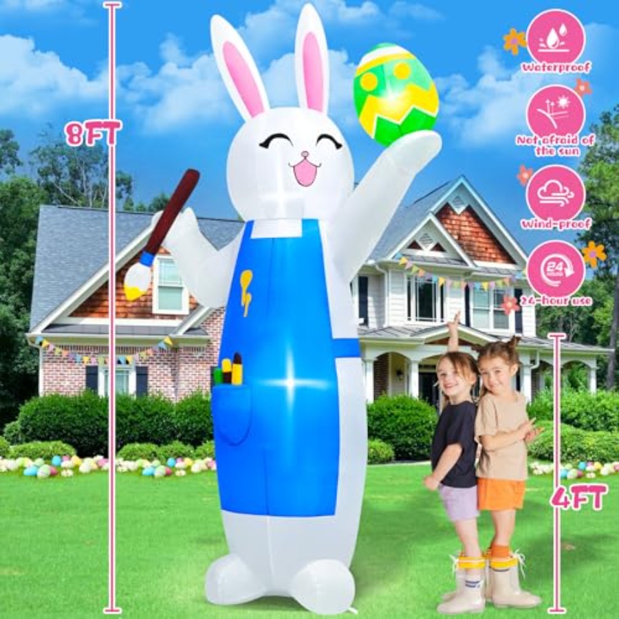 Outdoor Easter inflatable bunn - Outdoor Lighting Accent avis et prix