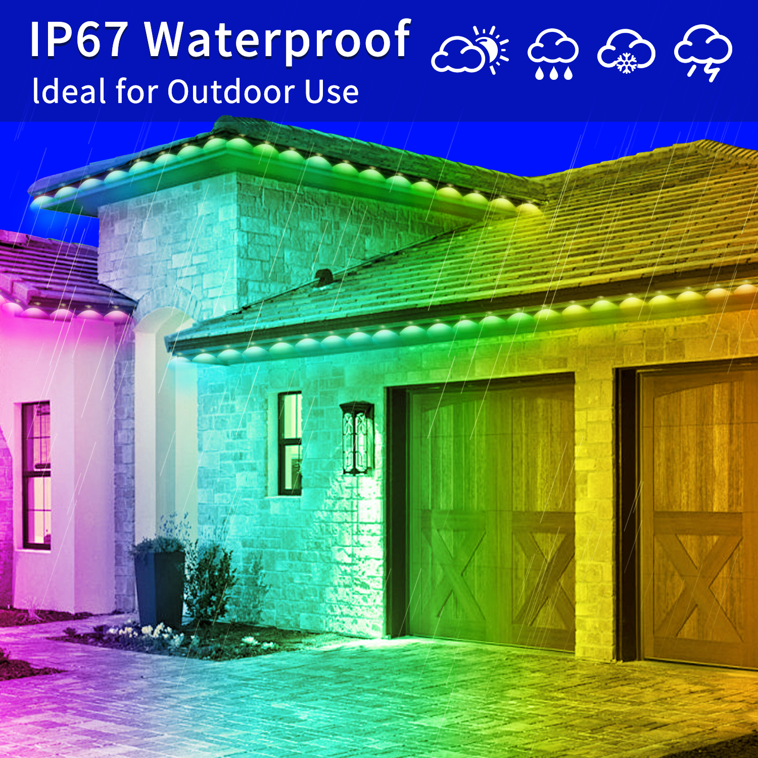 300ft Permanent Outdoor Light, - Outdoor Lighting Under Eaves avis et prix