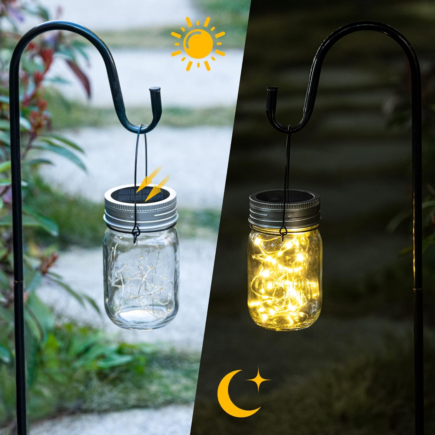 6pcs Outdoor Decorative Mason  - Solar Lantern Hanging avis et prix