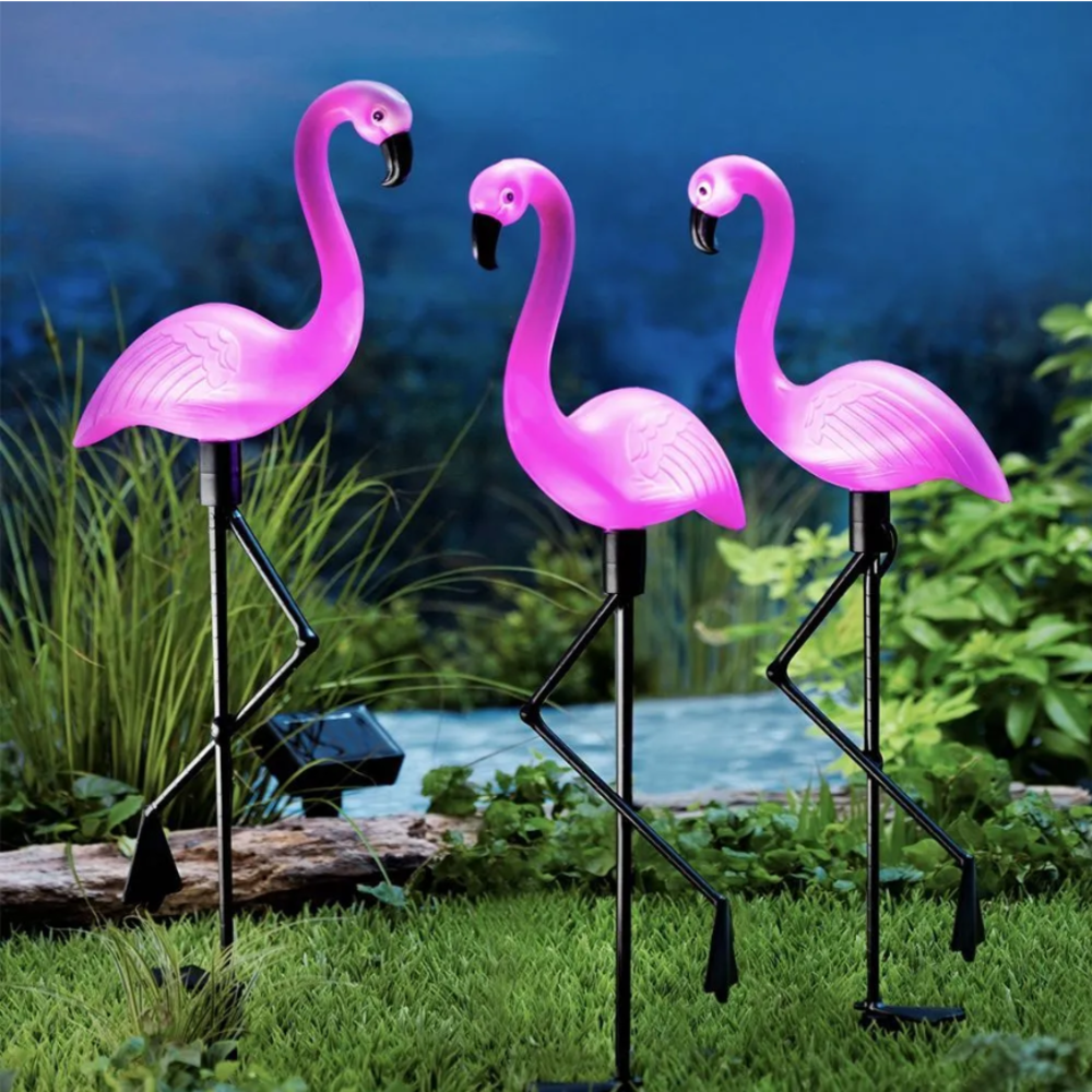 3Pcs Solar Powered Flamingo Gr - Bollard Light Garden avis et prix