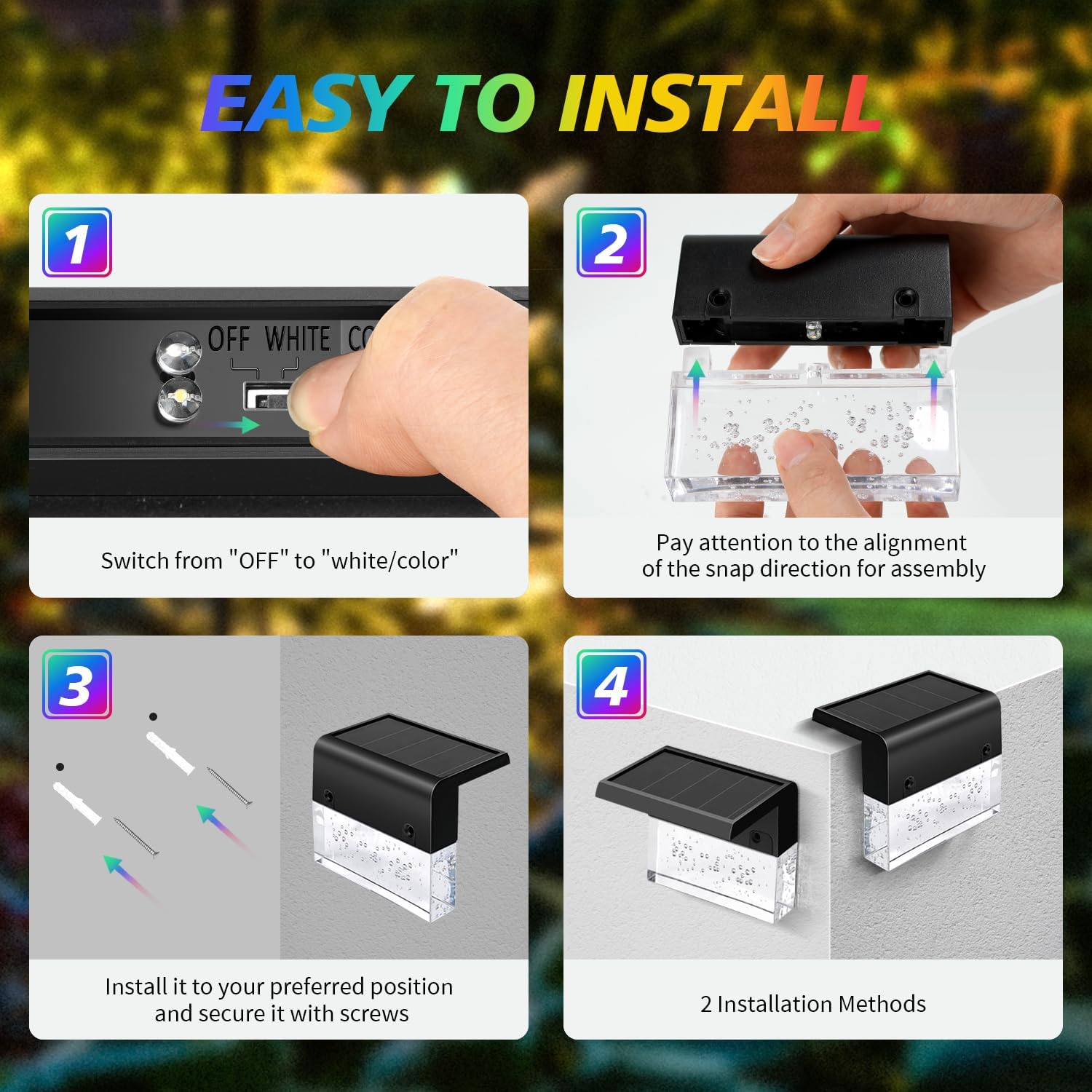 Solar Fence Lights Outdoor Wat - Post Cap Light avis et prix
