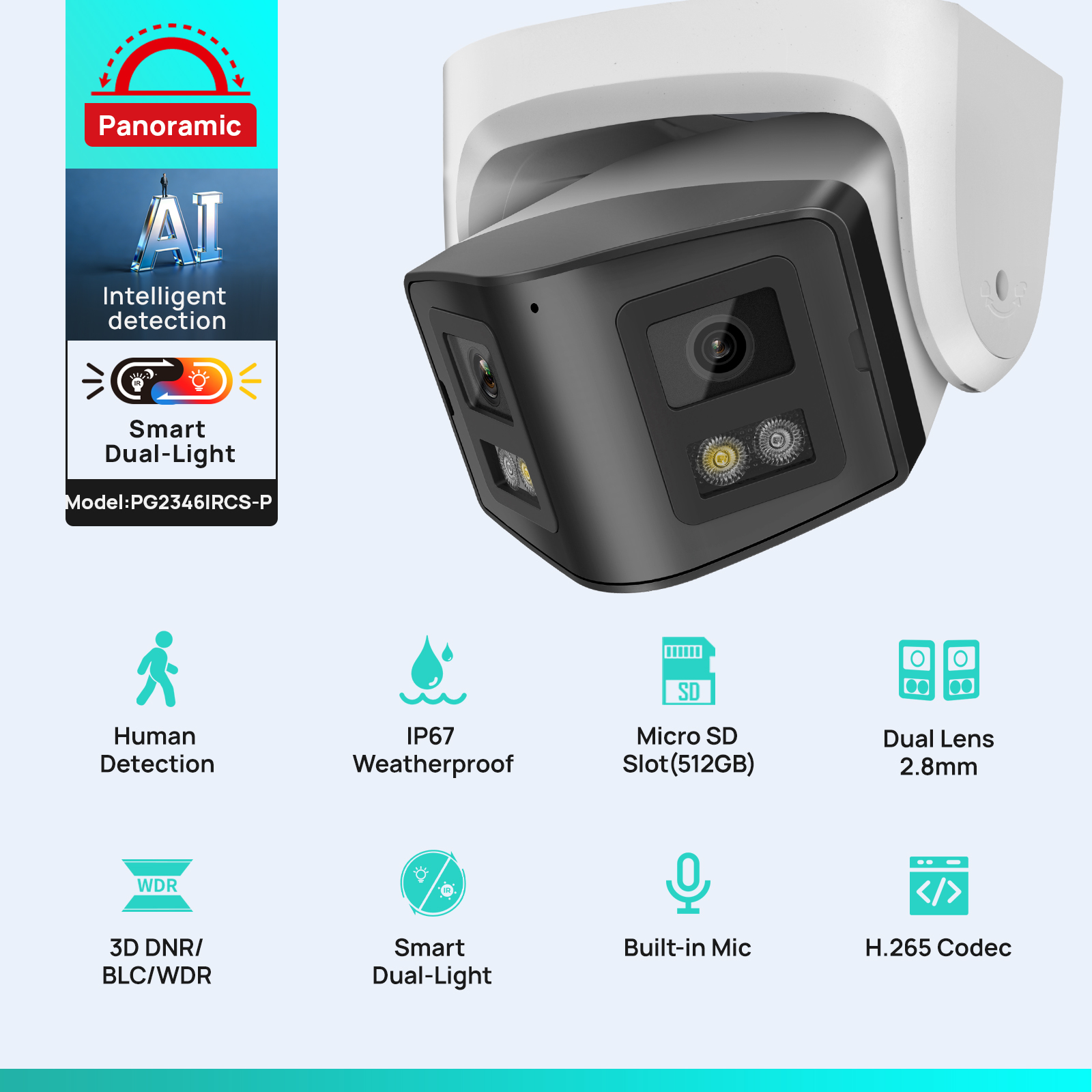 Vikylin 4MP Panoramic Smart Du - Outdoor Lighting Mains Powered avis et prix