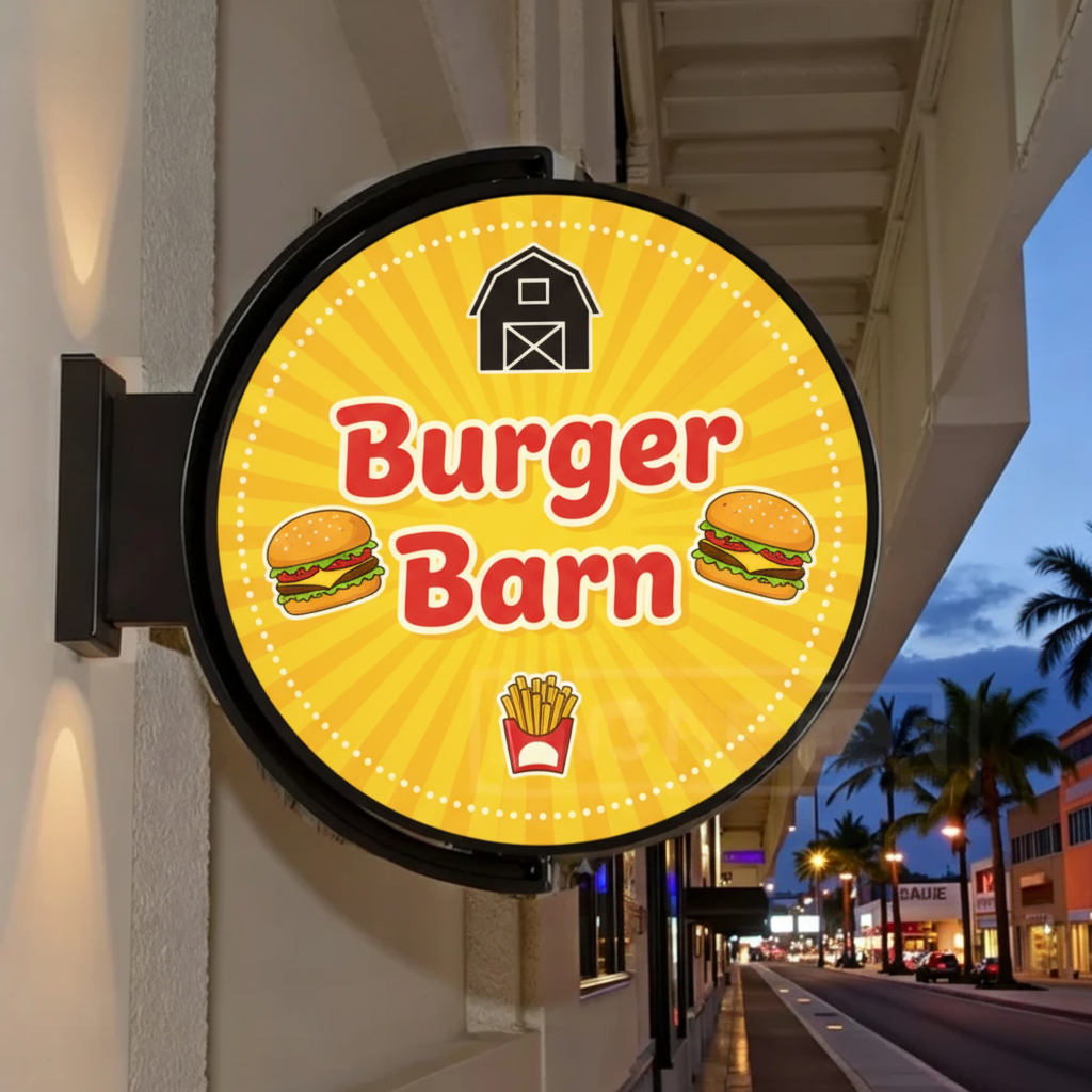 Custom Logo Rotating Light Box - Outdoor Lighting Box avis et prix