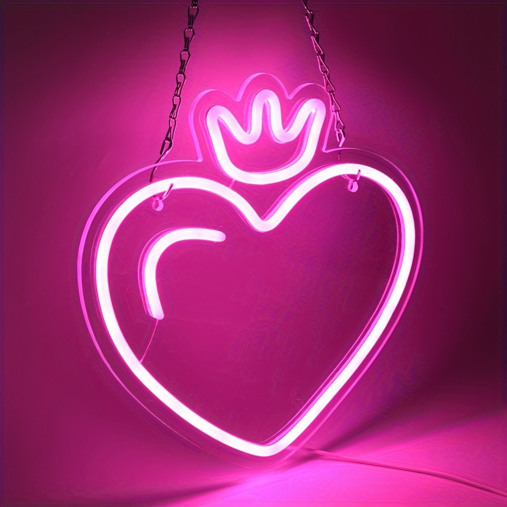 LED Heart Crown Neon Sign, Pin - Outdoor Lighting Options avis et prix