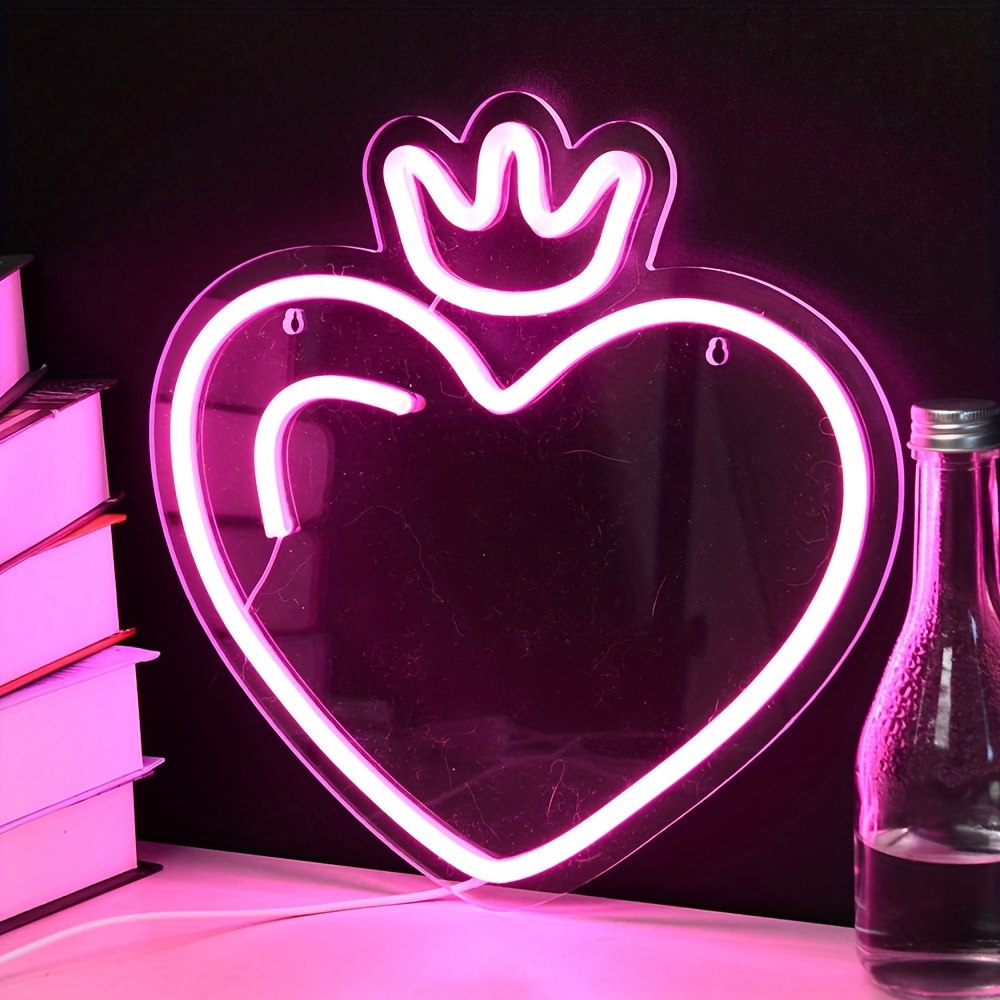 LED Heart Crown Neon Sign, Pin - Outdoor Lighting Options avis et prix
