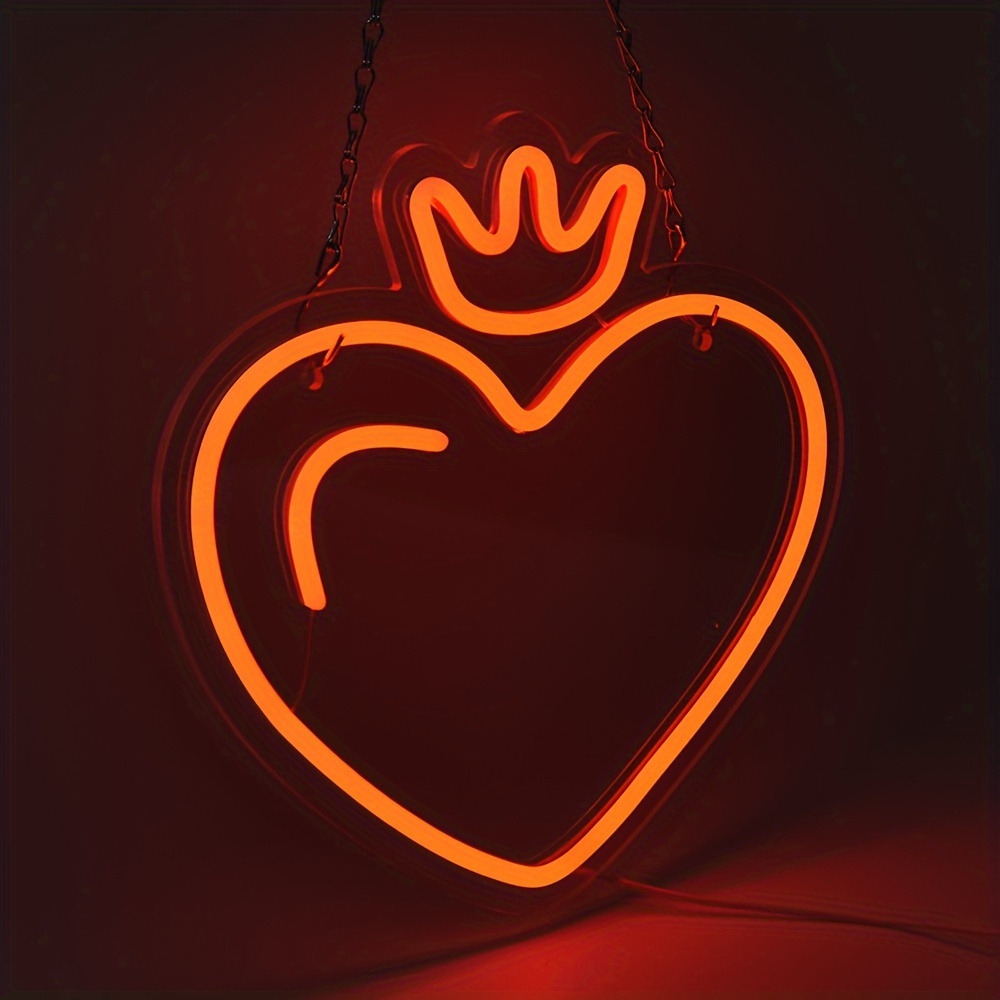 LED Heart Crown Neon Sign, Pin - Outdoor Lighting Options avis et prix